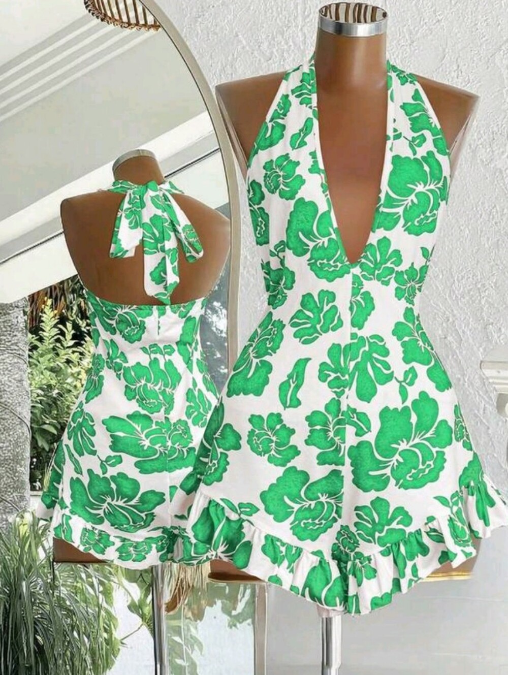 SHEIN Womens Halter Romper SIZE 1XL PLUS CURVE!